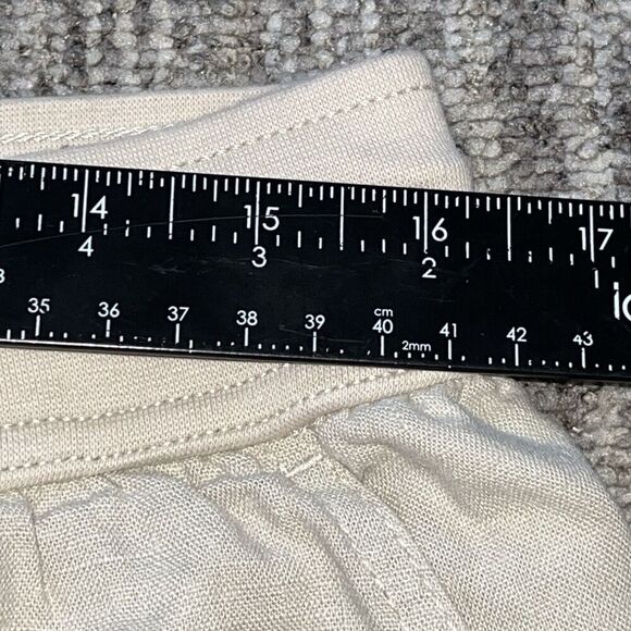 Cato Women’s Linen Blend Joggers Size 14/16 W Tan Pull On Drawstring High Rise - Picture 6 of 10